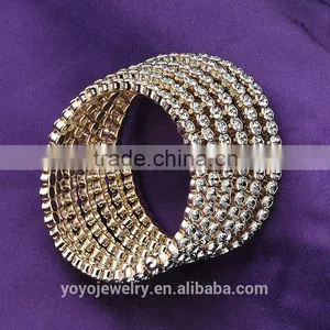 Equisite Crystal Bangle 14g Gold Mood Bracelet thumbnail-5