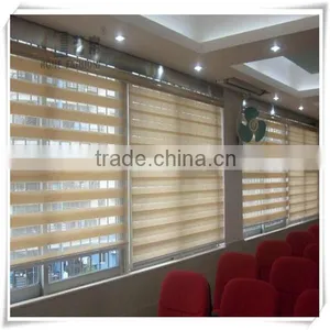 Motorized/Electric/Auto/Chain Day And Night Double Layer Zebra Blinds thumbnail-2