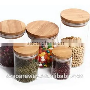 Coarse Cereals Glass Jar for Wholesale Wood Cap Stopper thumbnail-2