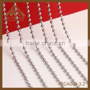 Hot Sales Nickel Plated Silver Color Won't Rust Copper Ball Chain thumbnail-2