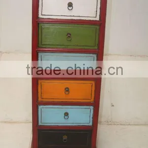 Chinese Antique Living Room Six Drawer Cabinet thumbnail-1