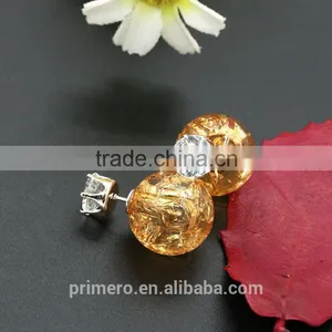 Fashion Brand Jewelry Double Side Pearl Stud Earrings Beads Statement Earrings thumbnail-5