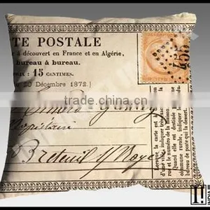 VINTAGE PRINTED DESIGN CUSHION, VINTAGE CUSHION thumbnail-1