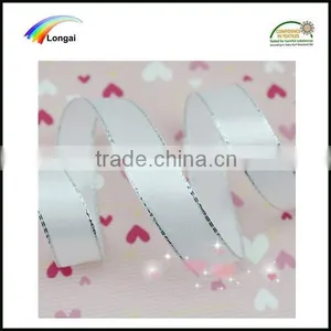 2016 Packaging Use Popular Wholesale Polyester White Satin Ribbon thumbnail-1