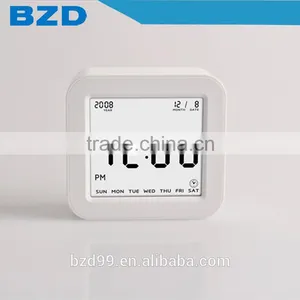 New Design Promotional Bedside Smart Digital Rotation Control Functions Auto Night Light Table Alarm Clock Gift thumbnail-1