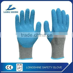 Top 3/4 HPPE Palm Coated With Blue Micro-foam Latex Coated Safety Working Glove for Hand Protective thumbnail-1