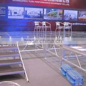 1.22x1.22m (4'x4') Aluminum Frame Portable Clear Acrylic Stage Platform thumbnail-3