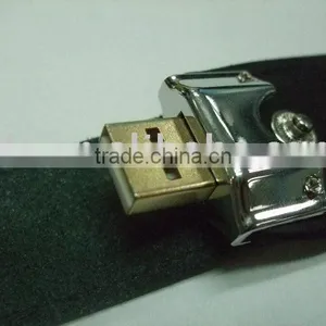 USB Flash Leather With Engraved LOGO thumbnail-1