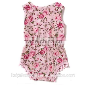 Wholesale Newborn Baby Romper Flower Cotton Open Crotch Bodysuit Infant Clothing thumbnail-2