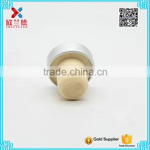 19mm Matte Silver Aluminium Cap Synthetic Cork Wine Bottle Stopper thumbnail-2