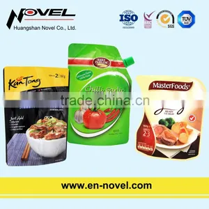 Customized Plastic Stand Up Pouch for Liquid Sauce Packaging thumbnail-1