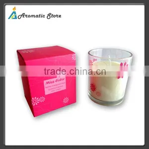 Fashion White Scented Soy Wax Candle In Glass Jar Quality Choice thumbnail-1
