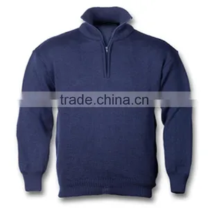 EN13688 Mixed Virgin Wool Workwear Long Sleeves Half Zip Polo-neck Sweater thumbnail-1