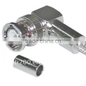 BNC Right Angle RG58 Crimp Connector thumbnail-1