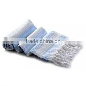 Handmade Tunisian Fouta Towel in Stripe Design in 100% Cotton thumbnail-1