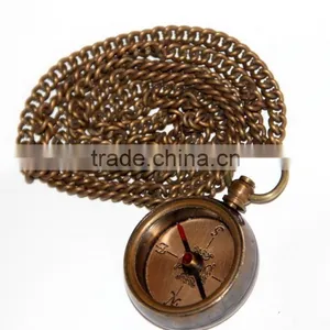 Brass Magnetic Direction Compass Locket Compass 13330 thumbnail-5