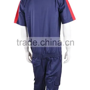OEM Men's VISA Cotton Short Sleeve Coverall Workwear thumbnail-2
