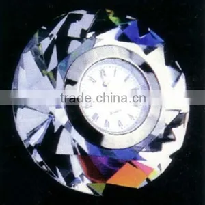 Personality Colorful Round Crystal Clock for Decoration Gifts thumbnail-1
