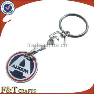 Customize Supermarket Shopping Cart Enamel Metal Euro Trolley Coin thumbnail-1