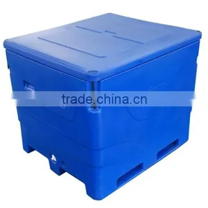 600L Rotational Molded Plastic Fish Box With Insulation Material Ice Fish Box thumbnail-1