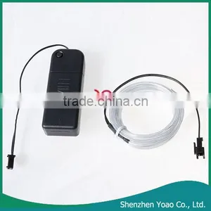 LED Flexible Lamp 3m 2-3mm Steel Wire Rope LED Strip Light With Controller Transparent Blue thumbnail-4