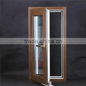 High Quality Low E Glass 3 Panel UPVC Widnow China Manufactures White or Wood Effect Film Upvc Profiles Windows and Doors thumbnail-4