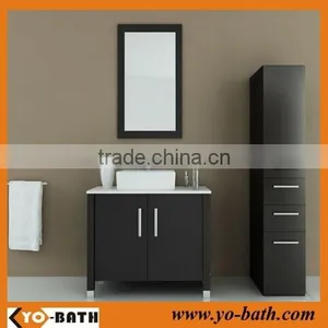36 Inch Porcelain Vessel Sink Bathroom Vanity Set Espresso Finish thumbnail-1