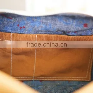 Personalized Women's Waxed Canvas Toiletry Bag /waxed Canvas Cosmetic Bag /selvage Denim Bags and Pouches Quality Choice thumbnail-6