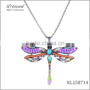 Alloy Dragonfly Pendant Necklace,new Fashion Design Pendant Necklace for Women thumbnail-1