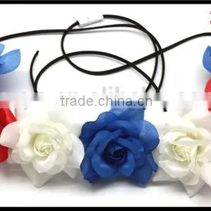 2015 Hot Sale Handmade Flower Halo Roses Festival Bride Womens Girls Garland thumbnail-1