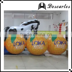 USA 3m Diameter Inflatable Sky Balloon, Inflatable Orange Helium Balloon for Sale thumbnail-2