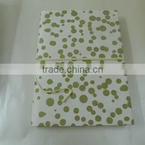 Polka Dot Theme Silk Screen Printed Handmade Paper Notebooks, Custom Printed Recycled Paper Journals, Eco Friendly Bahi Style thumbnail-1