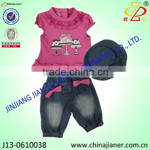 New Summer Fashion Cotton Girl 3pcs Gift Set thumbnail-1
