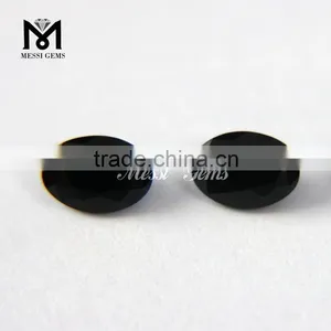 Chinese Wholesale Oval Cut 5*7 mm Agate Black Oval Stone thumbnail-1