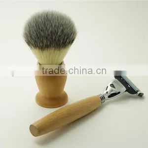 Free Samples Synthetic Shaving Brush With Wooden Shaving Brush Handles thumbnail-4