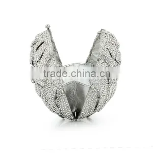 3D Flower Hard Shell Crystal and Crystal Bags and Clutches (8746A-S) thumbnail-4