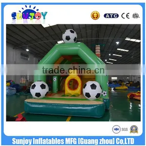 2016 Sunjoy New Design Giant Green Football Inflatable Combo Castle for Sale Outdoor thumbnail-1