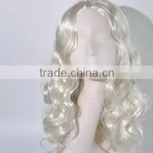 Pretty Long Kinky Curls Wig Synthetic Blond Costume Wig N266 thumbnail-1