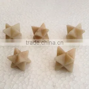 Wholesale Cream Moonstone Merkaba Stars | Indian Healing Stone for Sale thumbnail-1