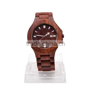2016 Japan Movement Quartz Paorosa Wooden Day Date Dial Wrist Watch Trade Assurance thumbnail-3