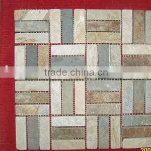 Golden Select Glass Ceramic Mosaic Wall Tile for Sale thumbnail-2