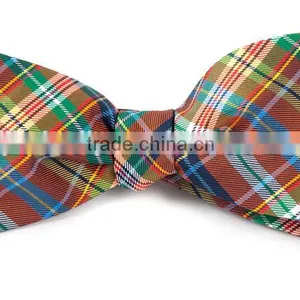 2016 Latest Fashion Custom Made Plaid Self-tie Woven Silk Mens Bow Tie thumbnail-3