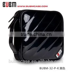Black BUBM 32 Capacity PU Leather Cover CD Case CD Box DVD Case CD-ROM Holder Car Disc Case thumbnail-1