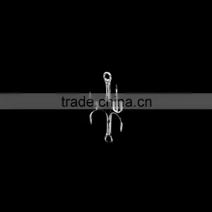 100pcs 8# Fishing Hook High Carbon Steel Treble Hooks Fishing Tackle thumbnail-2