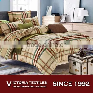 Complete Full Bed Set Brown Plaid Boys Bedding Comforter Set thumbnail-1