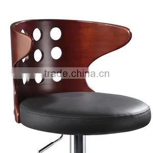 Haiyue Blakc PU Leather Counter Bar Stools for Leisure Places Use thumbnail-2