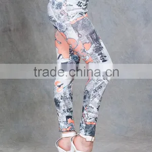 High Quality Tatoo Pattern Wholesale Cheap Hot Girl Seamless Leggings thumbnail-2