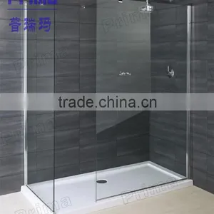 Combination Glass Shower Enclosure With Acrylic Base Plate thumbnail-1