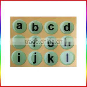 Glow in the Dark Number Epoxy Stickers in Round Shape thumbnail-2