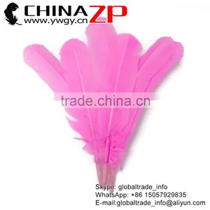 ZPDECOR Crafts Factory Wholesale High Quality Dyed Pink Solid Color Turkey Feather for Sale thumbnail-1